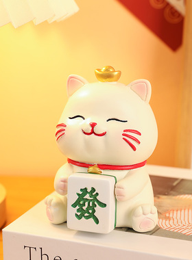 招财猫事事如意柿子摆件家居装饰品新年礼物搬家仪式用品乔迁礼物