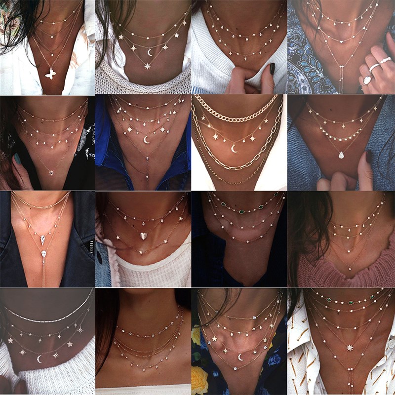 新品or  Vintage Pendants Necklaces Geometry Chokers Jewelry