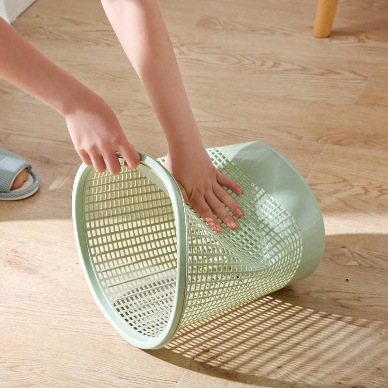 加大号化妆室无盖垃圾桶家用厨房镂空纸篓办公室分类塑料