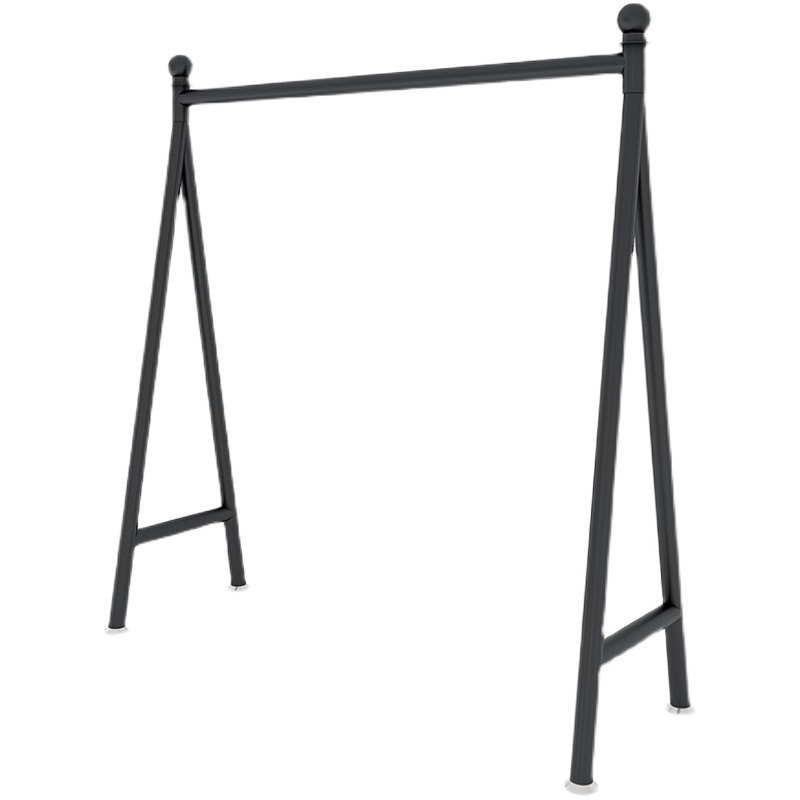 热销简约金色黑色服装店货架加厚男女服装展示陈列架子靠墙角落晾