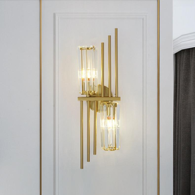 酒店客厅电视高级感轻奢水晶创意卧室床头北欧现代简约过道壁灯