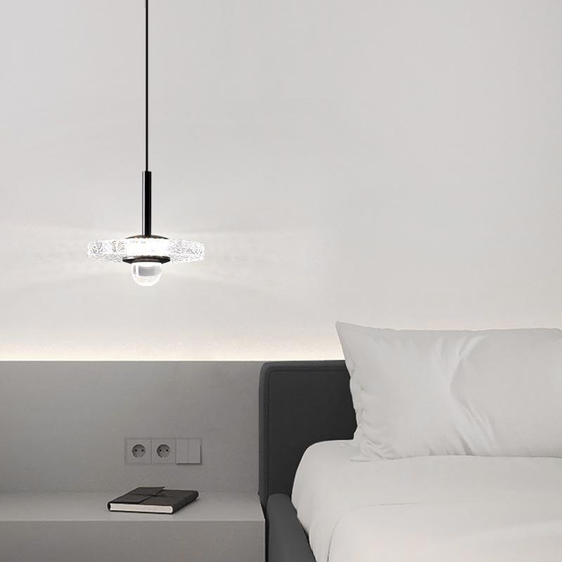 意式轻奢全铜卧室床头小吊灯后现代高端设计师款极简吧台过道灯具