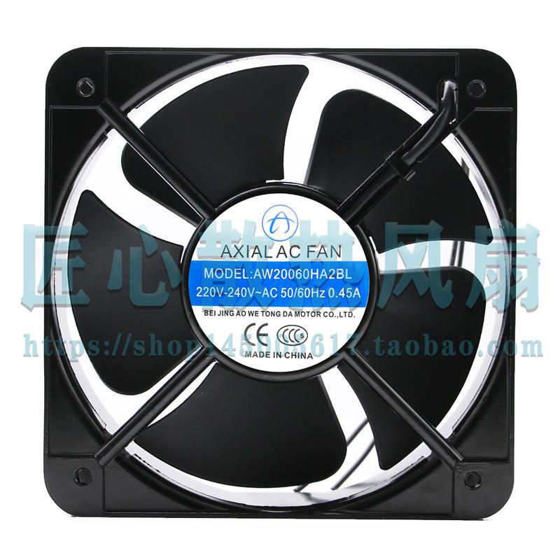 AO WEI AXAL AC FAN AW20060HA2BL 220V 0.45A 铝框 散热风扇