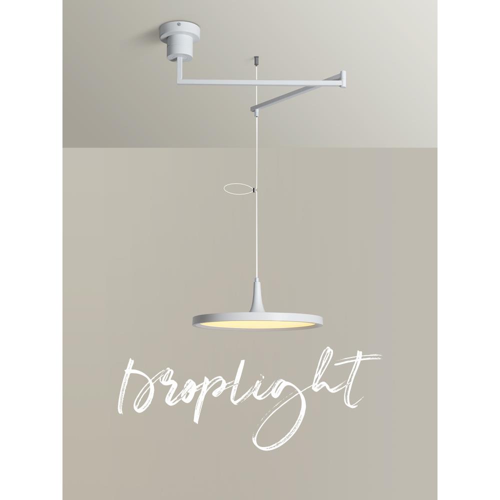 全光谱餐厅吊灯飞碟灯摇臂饭厅餐桌灯奶油风可移位可移动吧台灯具