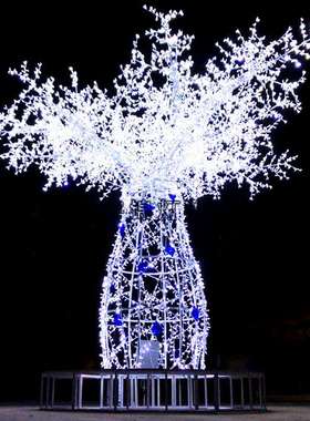 5*5MLED仿真树铁架水晶灯景观户外公园工程亮化树灯圣诞树发光树