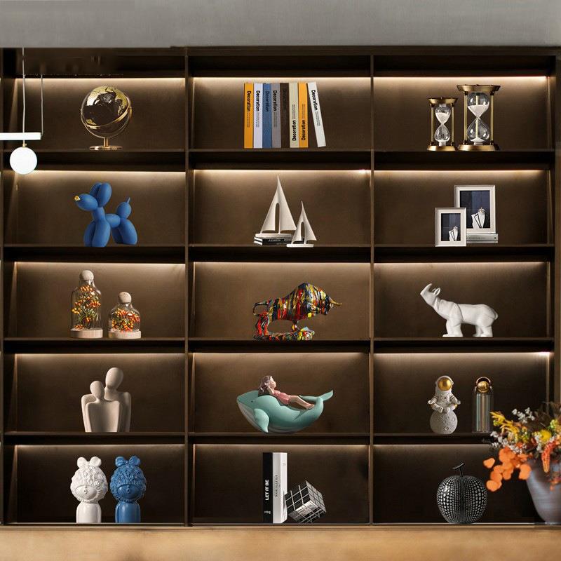 高档轻奢酒柜摆件套装客厅书柜玄关电视柜样板房办公室家居软装饰