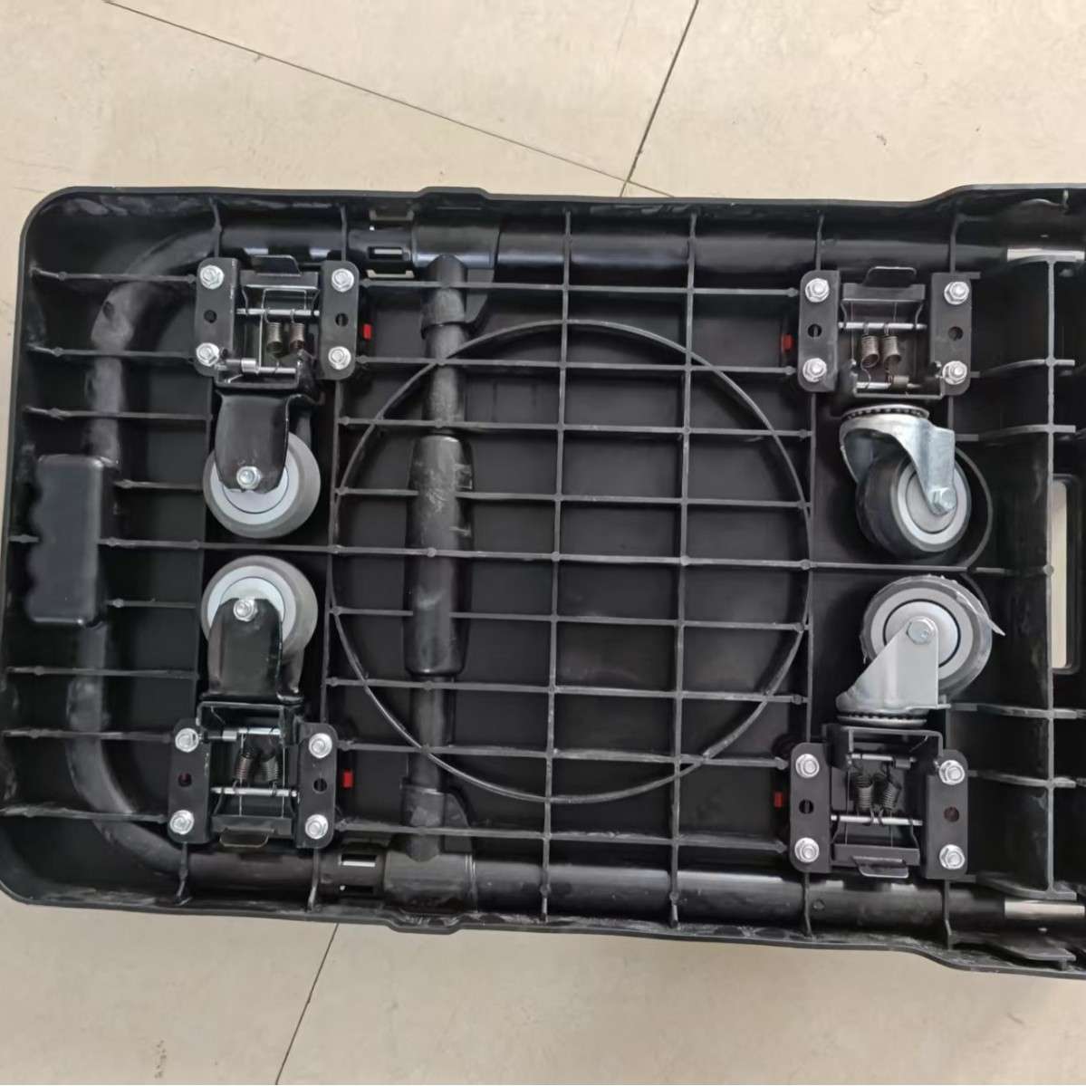 手推车仓库拖车拉货便携转向轮四轮可折叠便携静音购物搬运平板车