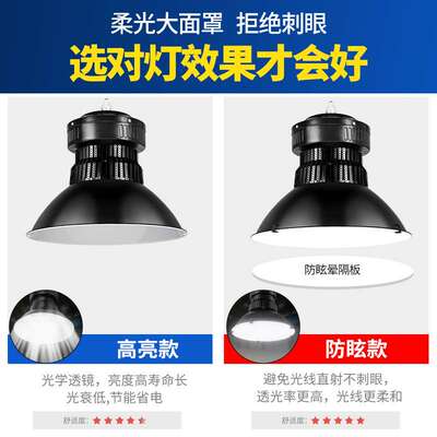 亚明照明厂房车间吊灯室内球场运动场商场照明灯防眩目吊灯100W