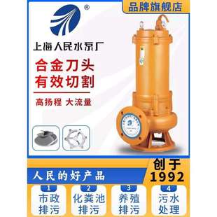 SRSC上海人民切割泵抽粪泥浆排污泵家用220V380V高扬程潜水垒德株