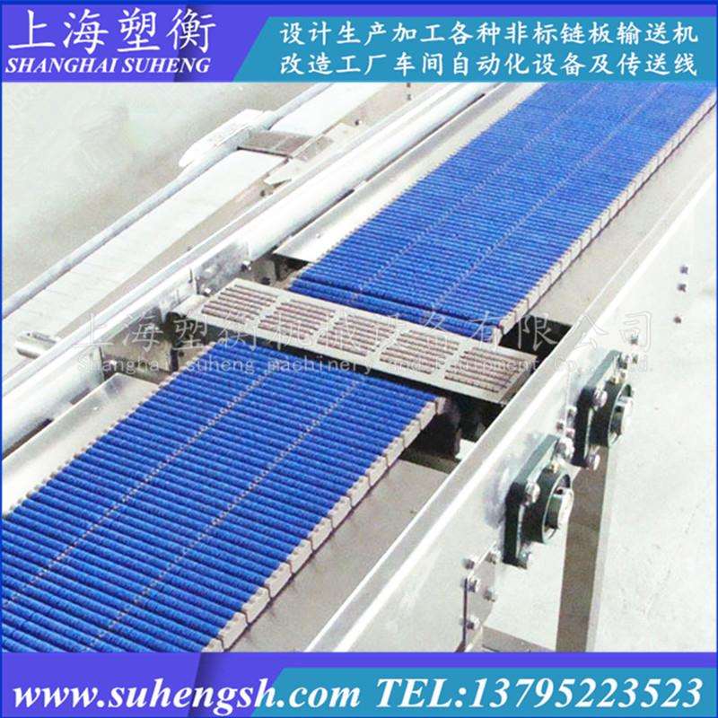 直行滚珠输送链 821塑料滚珠链板输送机 滚珠过渡板输送线