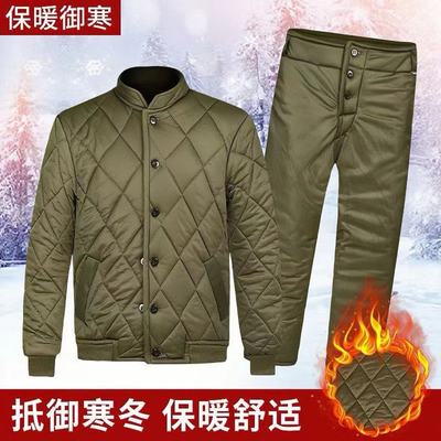 棉衣保暖加厚寒区棉衣裤正品防寒棉衣加绒劳保棉温区袄棉裤套装