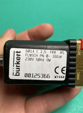 德国 宝德底板连接电磁阀6014 00125366原装 burkert 电磁阀 现货