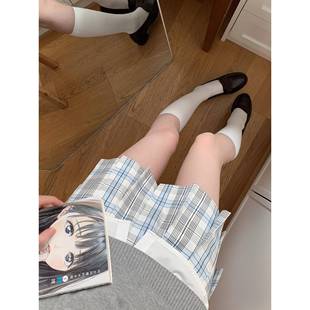 jk制服裙正版 浅云 日系蓝白色校供感格裙半身裙高腰百褶裙学院风