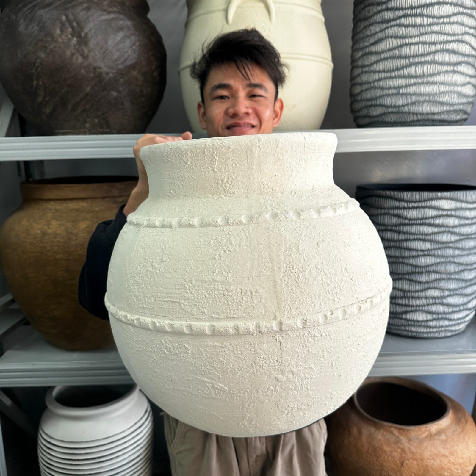 超大口径禅意陶罐盆诧寂风水泥盆坛子容器三角梅花盆南法风镁泥盆,家居饰品,花盆,淘宝优惠券,粉丝福利购,淘宝优惠卷