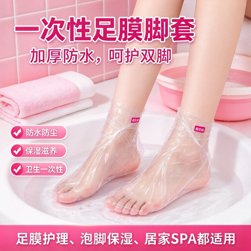 一次性加厚防水透明足膜套保湿