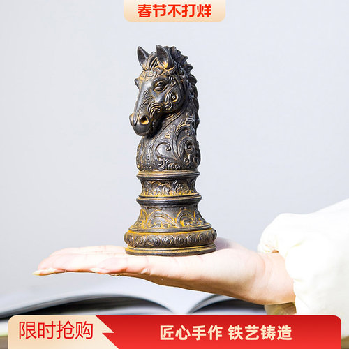 茶台风水招财马首龙龟镇纸摆件