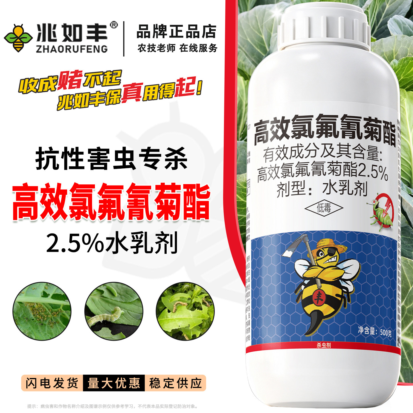 高效氯氟氰菊酯功夫菊酯杀虫剂