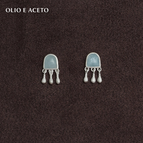 OLIOEACETO海蓝宝流苏耳环