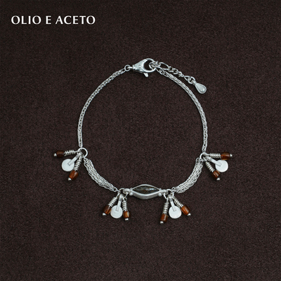 OLIOEACETO纯银流光拼接手链