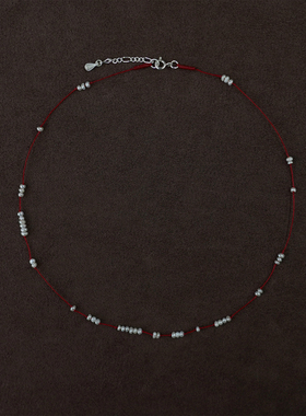 OLIO E ACETO油醋汁·珍珠瑞雪编织项链 新年限定红绳 礼物