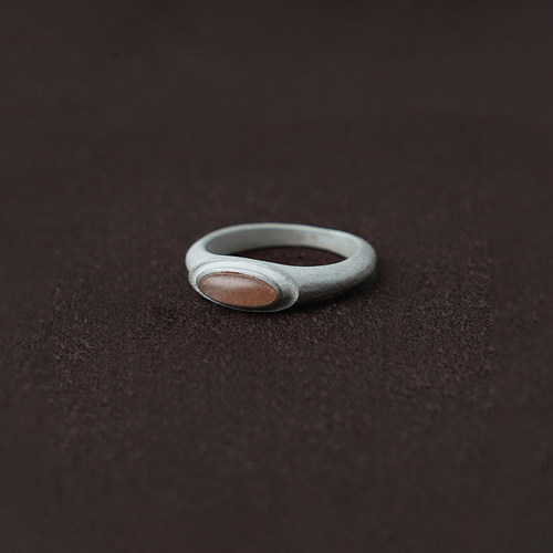 OLIO E ACETO油醋汁 七夕系列·纯银橙月光卫星戒指