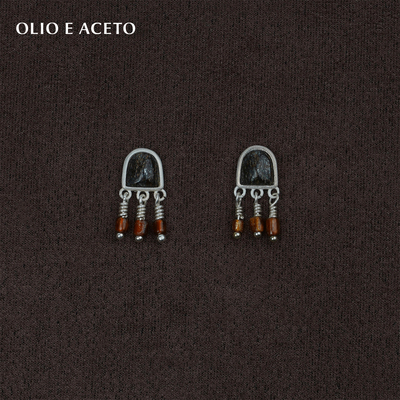 OLIOEACETO古铜辉石流苏耳环