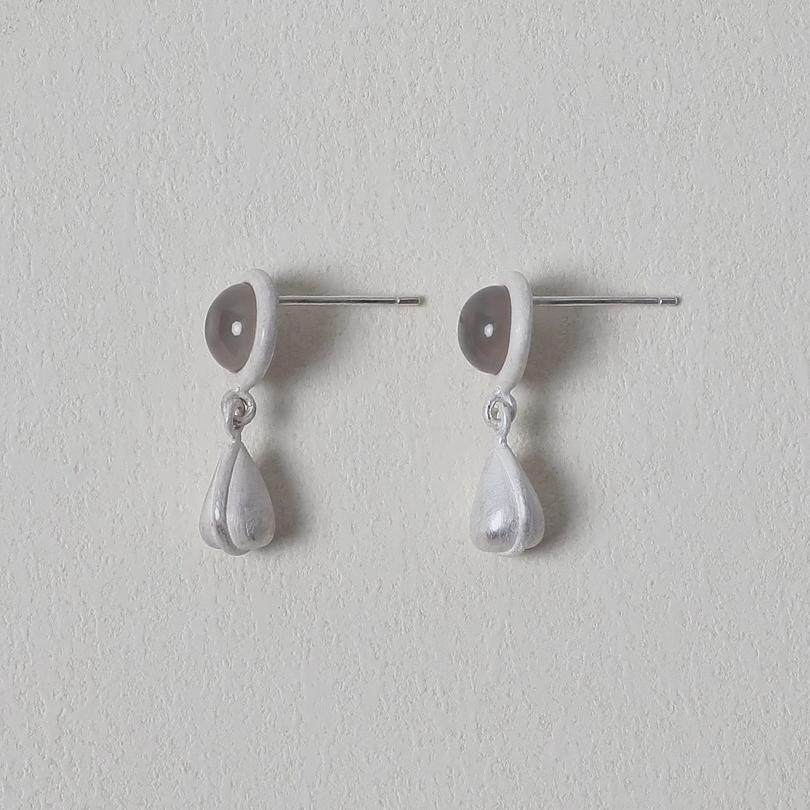 OLIO E ACETO油醋汁 · 纯银灰玛瑙吊坠耳钉/对,饰品/流行首饰/时尚饰品新,耳钉,淘宝优惠券,粉丝福利购,淘宝优惠卷