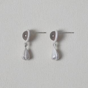 OLIO E ACETO油醋汁 · 纯银灰玛瑙吊坠耳钉/对