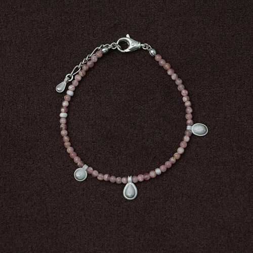 OLIO E ACETO油醋汁 七夕系列·纯银红纹石串珠吊坠手链