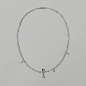 OLIO ACETO蓝纹玛瑙纯银螺贝项链