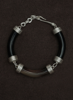 OLIO E ACETO油醋汁·OUDE WAAG 合作系列 纯银牛角木兰手链