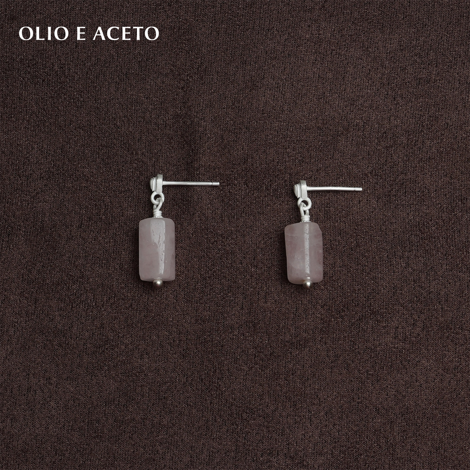 OLIO E ACETO油醋汁·粉晶纯银吊坠耳环 520特别系列礼物