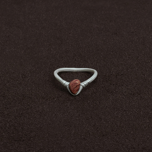 OLIO E ACETO油醋汁·纯银花冠戒指 红蛇皮玉青金石月光石