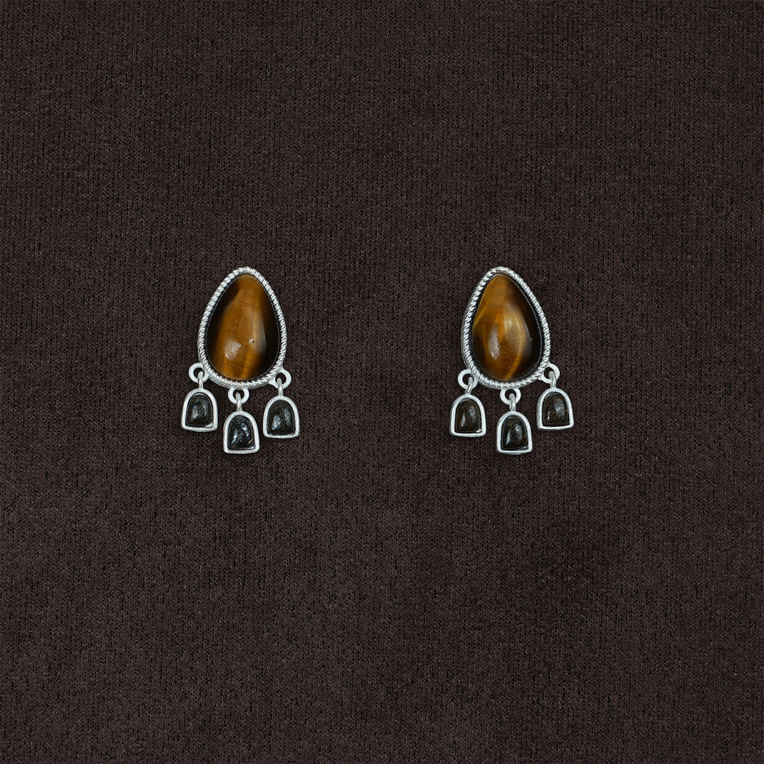 OLIO E ACETO油醋汁·纯银光晕风铃耳环 虎眼石古铜辉石白玉髓,饰品/流行首饰/时尚饰品新,耳环,淘宝优惠券,粉丝福利购,淘宝优惠卷