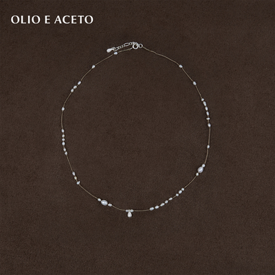 OLIO E ACETO·油醋汁纯银珍珠编织项链