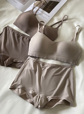 CAFE AU LAIT速干裸感系列-无感平角四角内裤