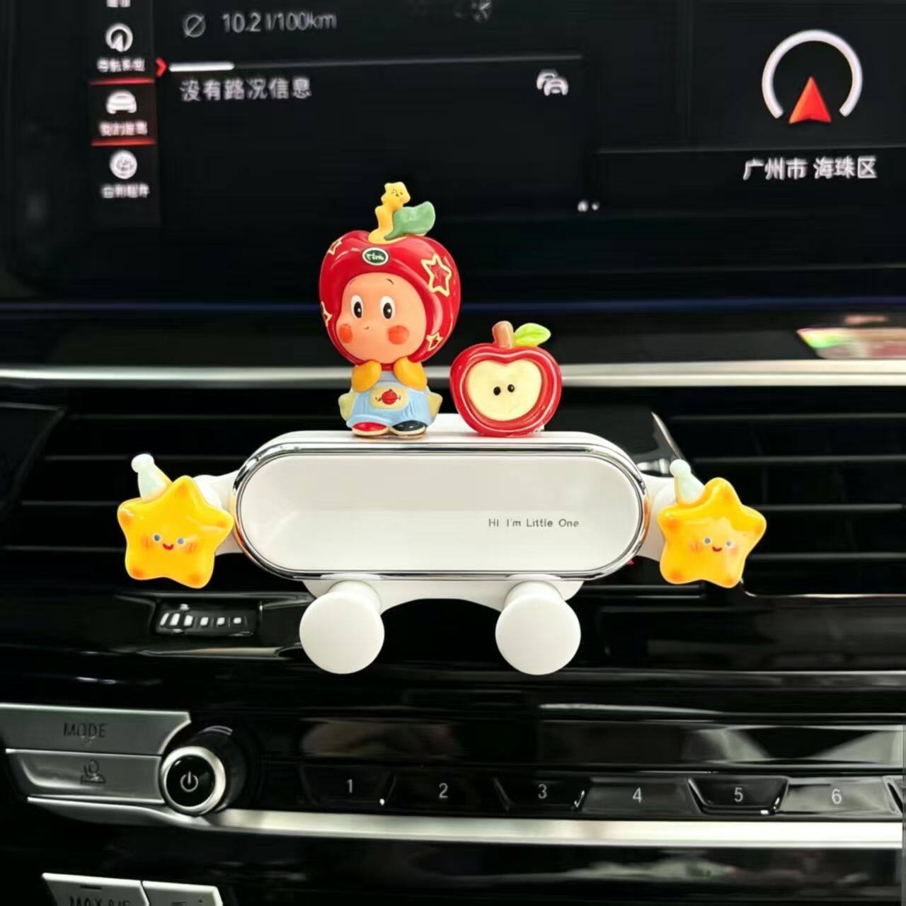 车载手机支架星星人 出风口导航支撑架 车内装饰女可爱
