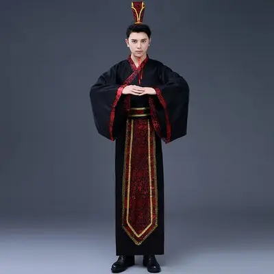 古装服装男唐朝汉服直裾深衣侠客