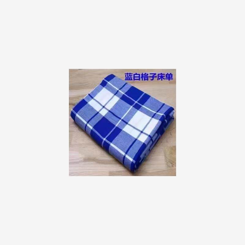 学生宿舍蓝白格单件床单