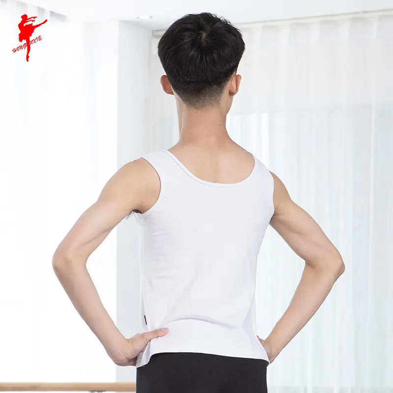 红舞鞋成人舞蹈背心健身形体
