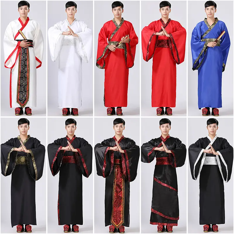 新款古装服装男汉服男士曲裾臣子
