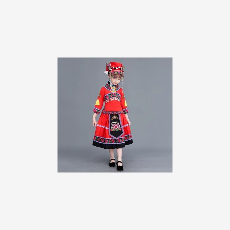 羌族黎族竹竿舞演出服饰少数民族舞台表演服装苗族彝族舞蹈女