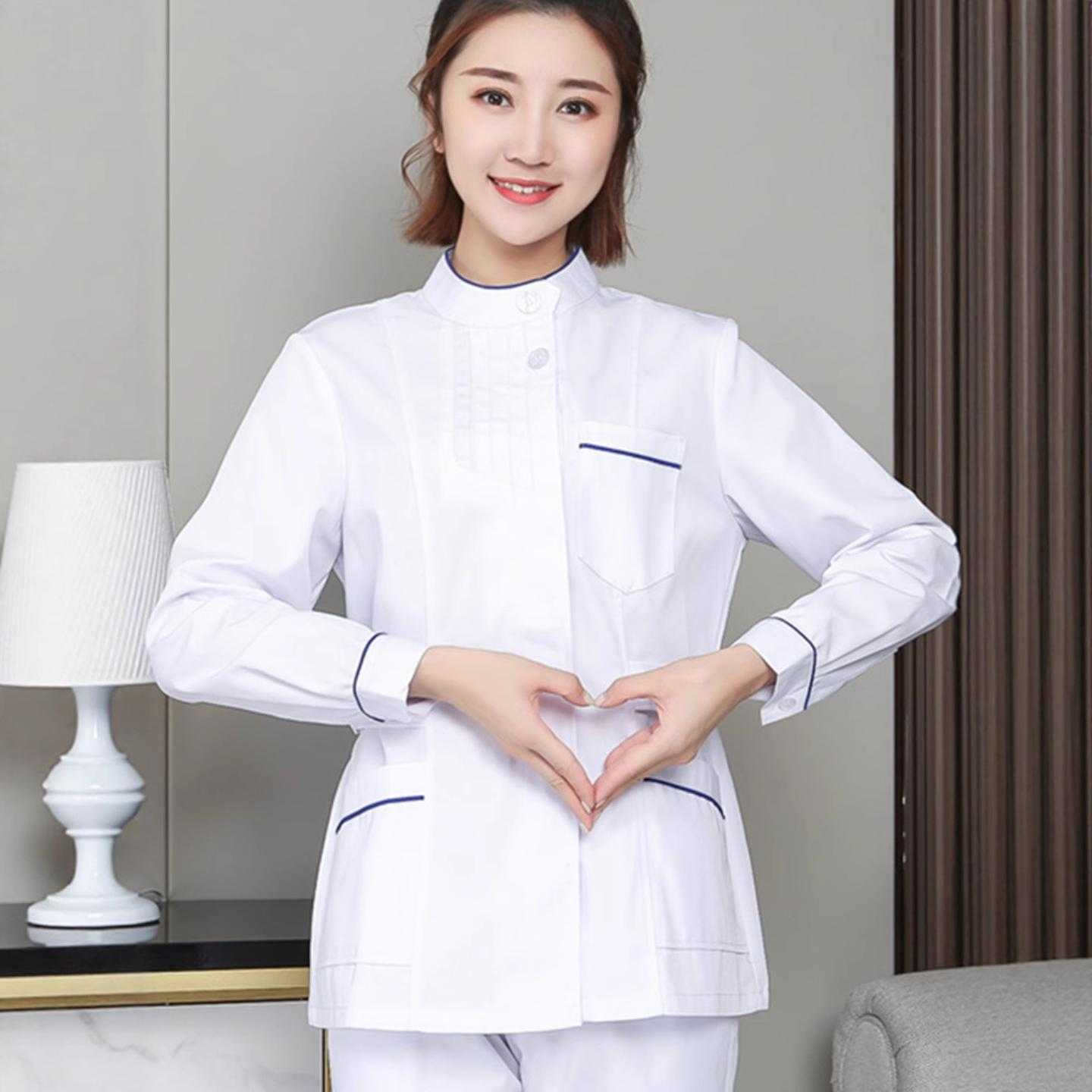 护士服女短款短袖分体套装长袖二