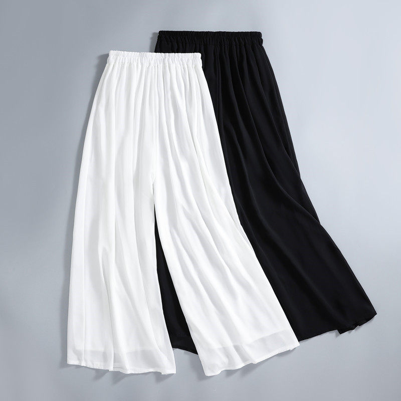 白色雪纺马面裙衬裤夏季薄款汉服内搭裤旗袍直筒打底裤襦裙防走光