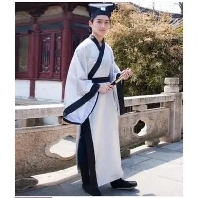 新款古装成人男书童演出服私塾