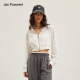 JAC 女休闲拉链衫 FLEURANT2026春夏新款 蕾丝假两件拼接连帽短款