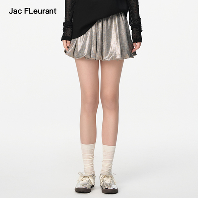 JAC FLEURANT2026夏季新款蓬蓬裙亮片短裙百搭花苞裙休闲半身裙