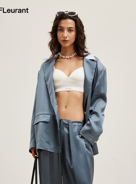 JAC FLEURANT2026春夏新品拼色醋酸轮廓西装外套西裤套装高级女