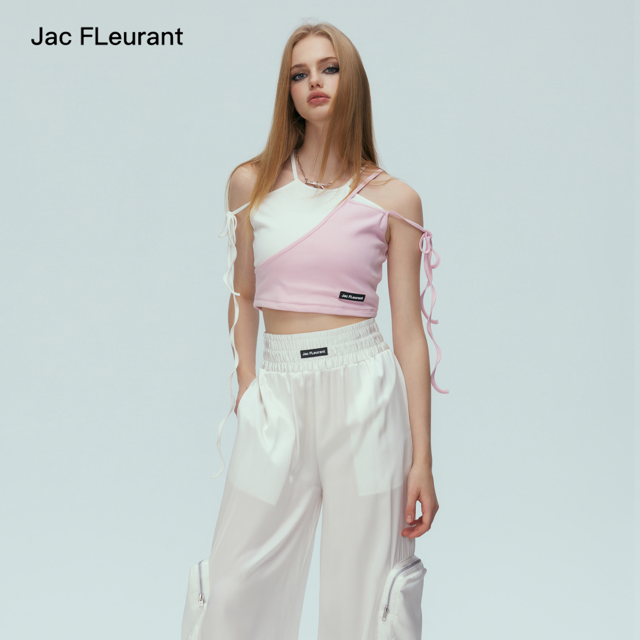 JacFLeurant白粉背心/休闲裤套装