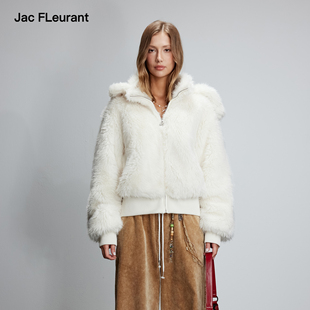百搭 毛绒拼螺纹外套时尚 JAC FLEURANT2025秋冬新品